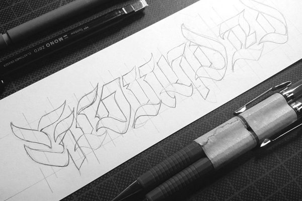 Grounded - Calligraphy Sketch