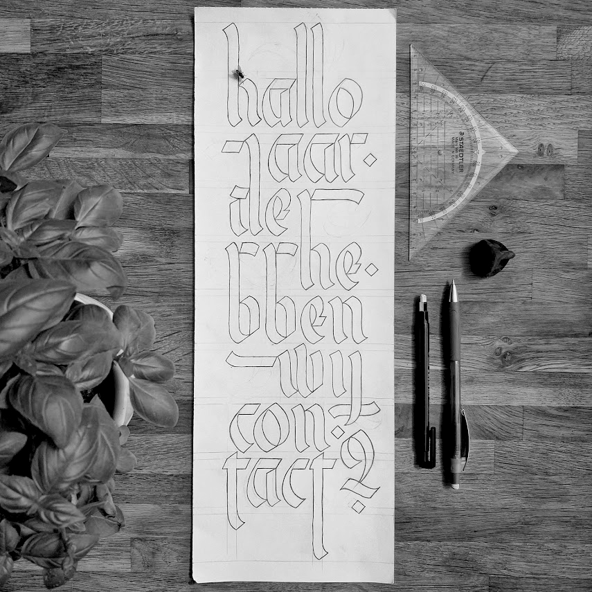 HalloAarde - Calligraphy Illustration